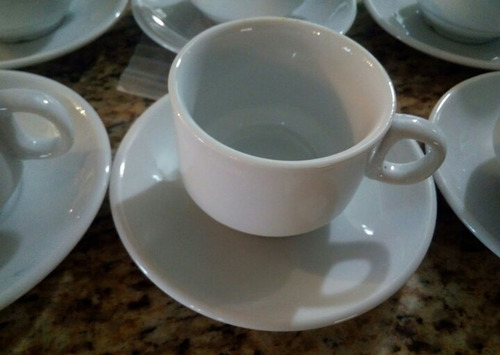 Taza /plato Ceramica Blanca 3 Oz Espresso Cafe Pequeño Kasas