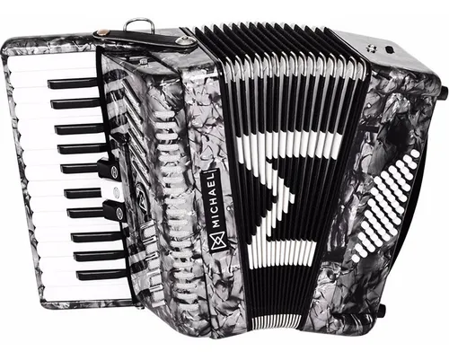 Acordeon Sanfona 48 Baixos Michael Acm4803n Pbk Com Case