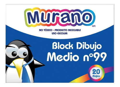 Block Dibujo Medium 99 1/8 20 Hojas Murano Dimtem24