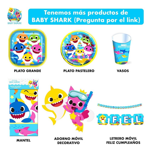 Block De 250 Stickers Baby Shark Artículo Fiesta Bsk0h1