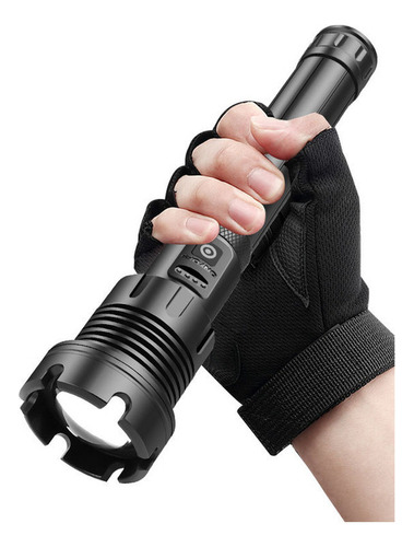 Linterna P90 Recargable Por Usb Con Luz Exterior