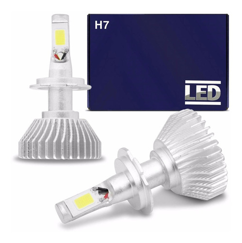 Par Lâmpadas Super Led H7 6000k 12v 24v Headlight 6400lm