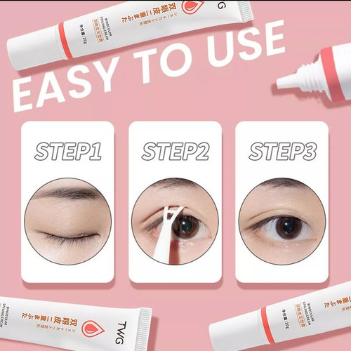 X2 Uds Crema Adhesiva Transparente Modela Párpados Caídos
