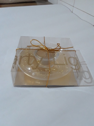 Imagen 5 de 9 de Adorno Porta Vela Decorativa Dorado