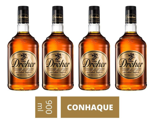 Conhaque De Gengibre Dreher 900ml (4 Unidades)