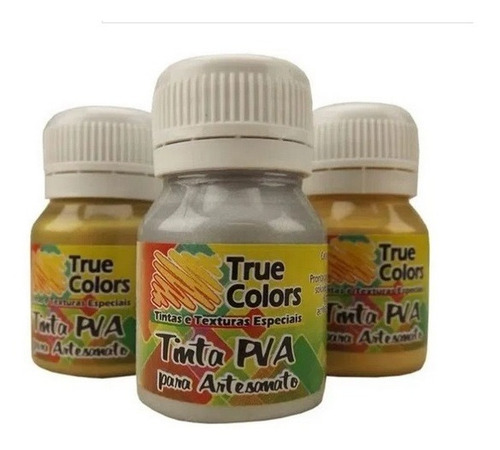 Kit 5 Tinta Pva Metal Para Artesanato 37ml True Colors Cor Escolher No Campo De Mensagem