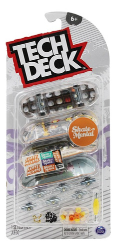 Tech Deck Pack De 4 Skate Para Dedos Con Accesorios