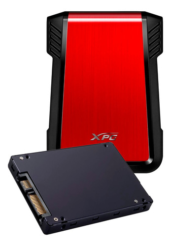 Disco Ssd 480 Gb + Case Externo Usb 3.1 Rojo Palermo