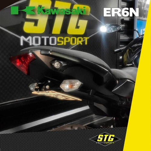 Imagen 3 de 4 de Portapatentes Fender Rebatible Kawasaki Er6n