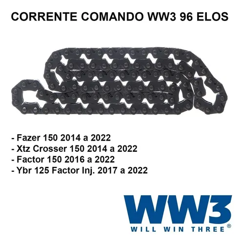 Corrente Comando Fazer Xtz Crosser Factor 150 Ybr 125 Factor