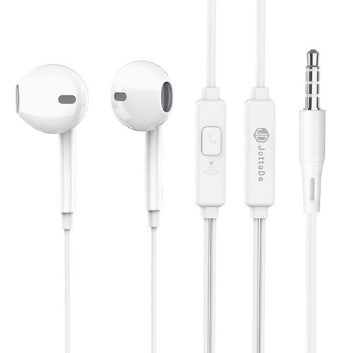 Auriculares Jd Music In Ear Stereo 3.5mm Cable Blanco-*