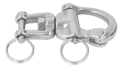 Manilha Tubarão Em Aço Inox Com Destorcedor 70mm Barcos Iates Veleiros Lanchas Ideal Para Fixação De Cabos Cordas Cabos De Aço Prender Âncoras Conectores Uso Náutico