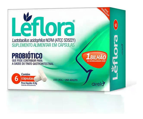 Kit Leflora Lactobacillus Com 2 Caixas De 6 Cápsulas Cada