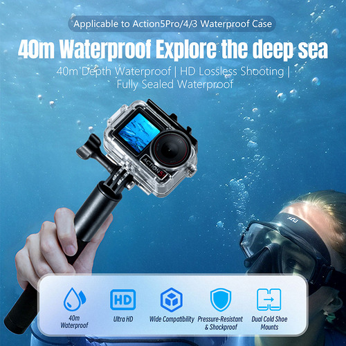 Câmera Impermeável Para Dji Action5 Pro