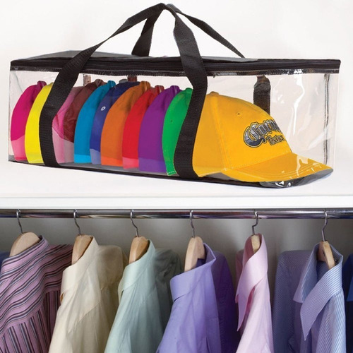 Imagen 3 de 3 de Organizador De Plastico Con Cierre Para Gorras Deportivas
