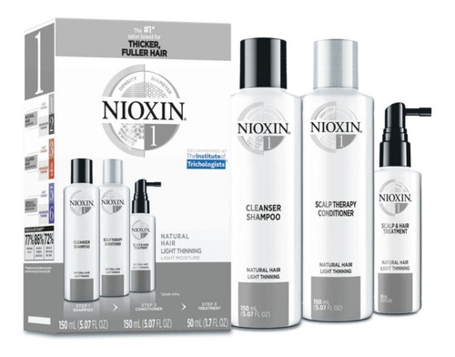 Nioxin 1 Kit 150ml Sistema 1 Para Caida Del Cabello 