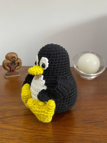 Tux Amigurumi Pinguino Linux Tejido A Crochet