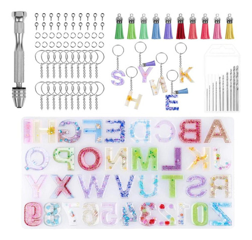 Molde De Silicona Letras Alfabeto Molde Resina Epoxi De