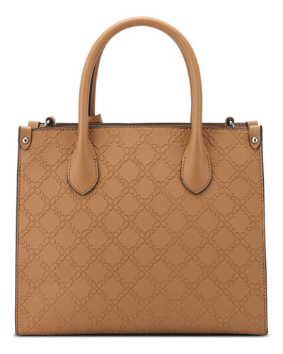 Bolsa De Mano Para Mujer Nine West Camel Nye560606 Acabado de los herrajes Níquel Diseño de la tela Lisa