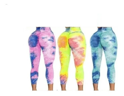 Leggings Lycra Mujer Talla U Scrunch Gym - Deportiva Colores