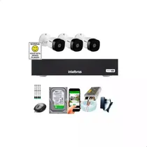 Comprar Kit Cftv 3 Câmeras Intelbras Dvr Intelbras Mhdx 4ch Completo