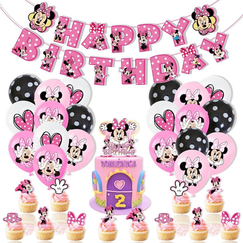 Globos De Cumpleaños Decoración Kit De Fiesta ***minnie***