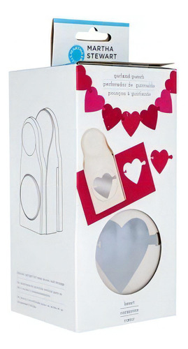 Guirnalda en forma de corazón con forma de corazón de Martha Stewart, color crema, perforada