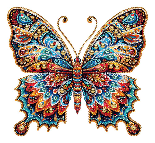Precioso Taladro Parcial Con Forma De Mariposa De 30 X 30 Cm