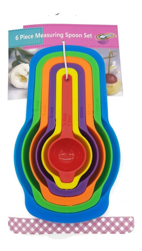 Set Tazas Cucharas Medidoras 6 Piezas Para Repostería Cocina