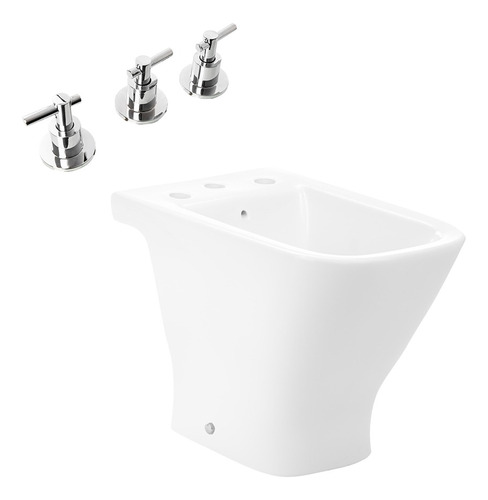 Juego Completo Bidet Roca The Gap + Grifería Aqualaf Napoli