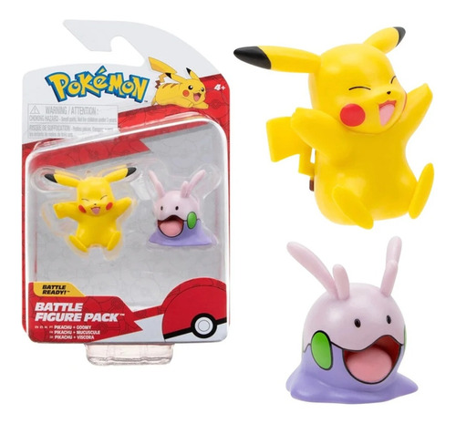 Muñecos Pikachu + Goomy - Pokemón - Jazwares