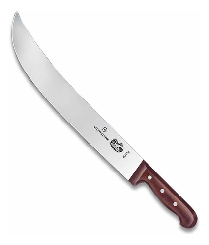 Cuchillo Carnicero Curvo Victorinox® Línea Wood, 36cm Color Madera/gris