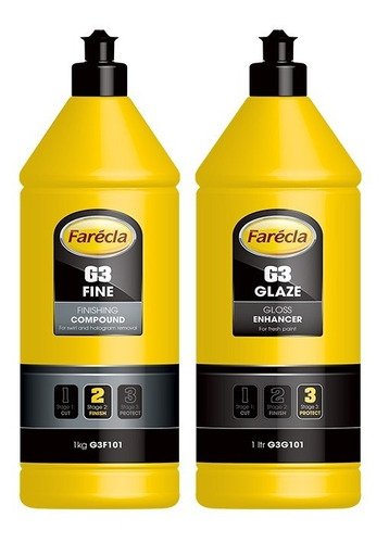 Kit De Pulido Pastas De Pulir Paso 2 Y 3 Farécla G3 X 1l