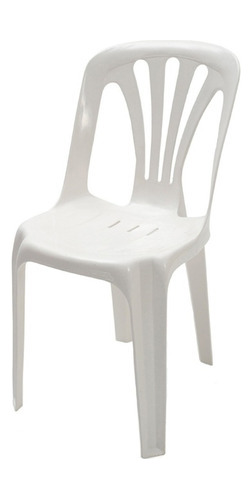 Silla Plástica Apilable Reforzada Exterior Blanco Jardin Mm