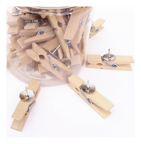 Clips De Madera Para Manualidades De Papel Para 50 Pcs