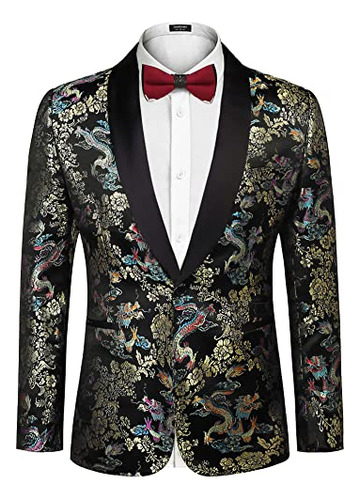 Coofandy Traje De Vestir Floral Para Hombre Chaqueta De Esmo