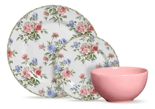 Aparelho De Jantar 12 Pçs C/ Bowl Romantica 2 Alleanza