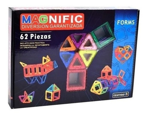 Imagen 4 de 11 de Magneticos Magnific 62 Piezas Bloques Imanes Formas Edu