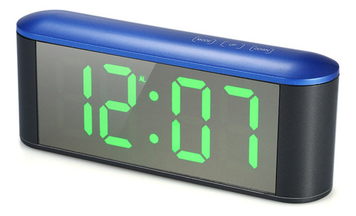 Despertador  Pantalla De Reloj Digital  Carcasa Azul  Palabr