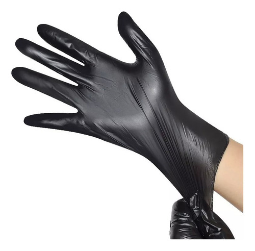 Guantes Desechables Nitrilo Negro Black Caja 100 Unidades 