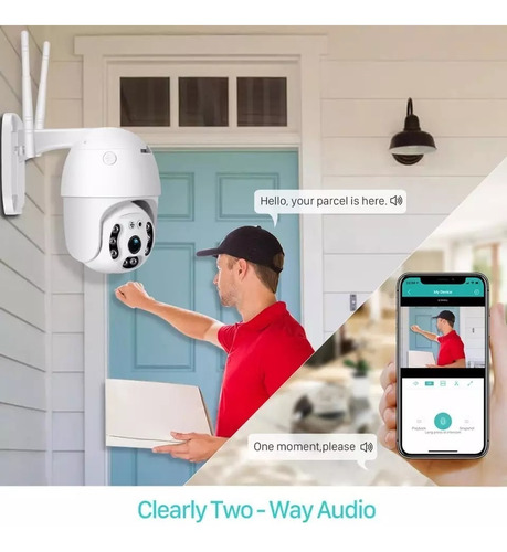 Smart Camara Ip Wifi Alarma Exterior Anti Agua Ip66 / 221019