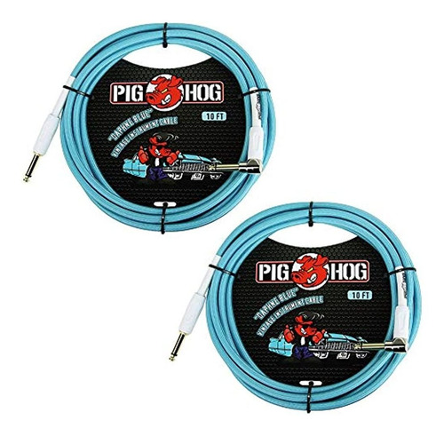 Pig Hog Pch10dbr Cable De Instrumento De Guitarra Daphne Blu