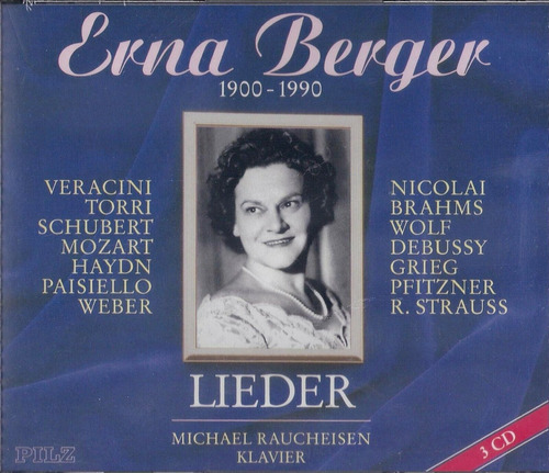 Erna Berger Grabaciones Históricas 1942-1945 3cd Nuevo Im 