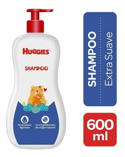 Shampoo Huggies Extra Suave botella 600 ml