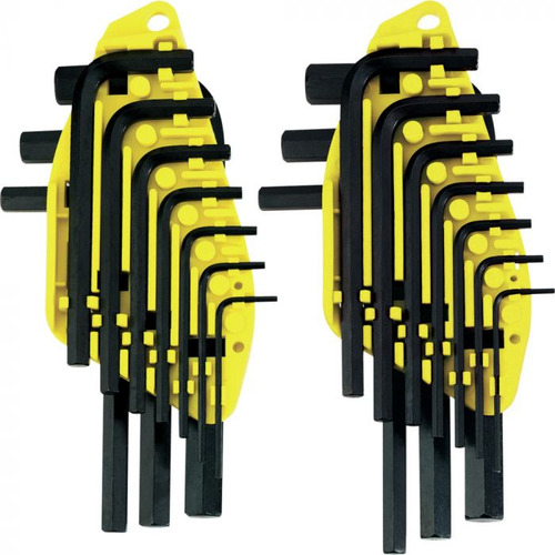 Juego De Llaves Allen Hexagonales Milimétricas Stanley Color Amarillo