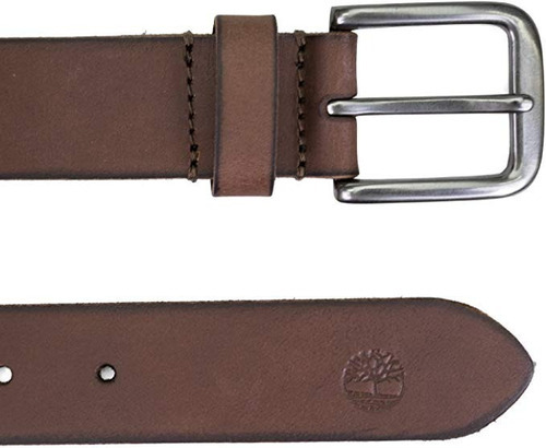 Timberland Cinturón De Piel Para Hombre Mod B75453 Color Marrón Talla 32 Diseño De La Tela Liso