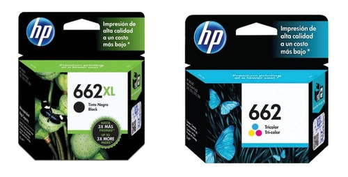 Cartuchos Hp 662xl Negro 662 Color Combo Original 2515 3515