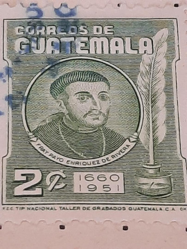 Etampilla Guatemala     Fray Enriquez De Rivera    0744   A3