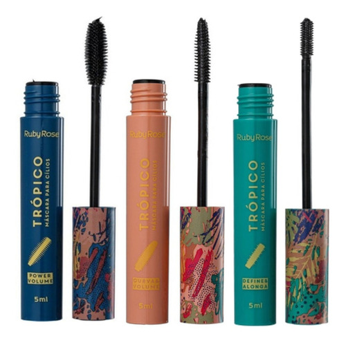 Mascara Para Cílios Rímel Trópico - 3 Versões - Ruby Rose Cor Máscara Power Volume