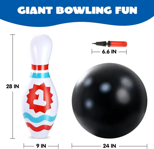 Joyin Juego De Bolos Hinchables Gigantes Para Niños Y...